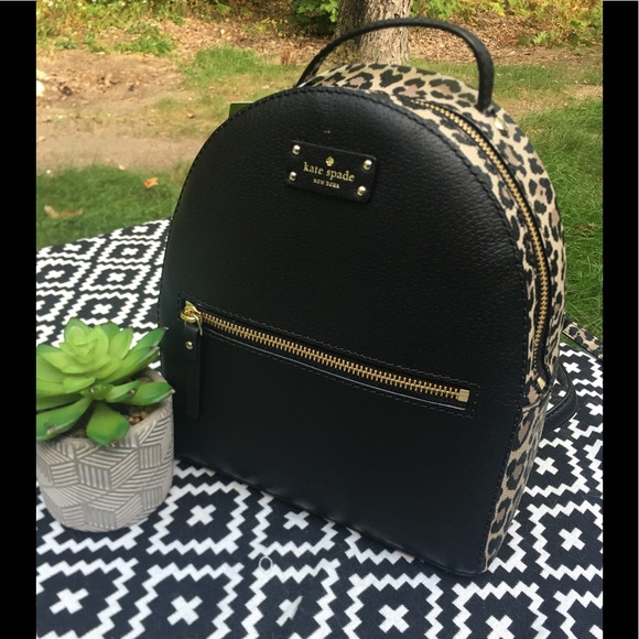kate spade backpack leopard